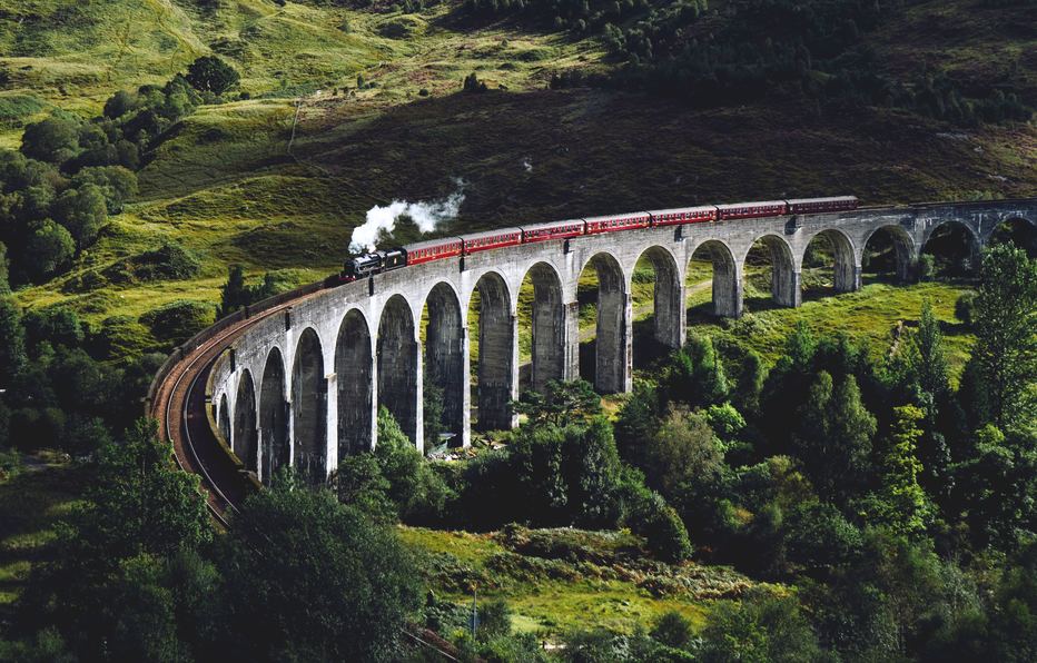 Train Travel in European Countryside