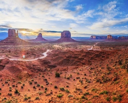 Monument Valley along the Route 89 - one of the great American road trips