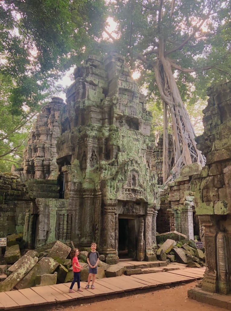 Traveling the world with our kids in Angkor Wat, Cambodia