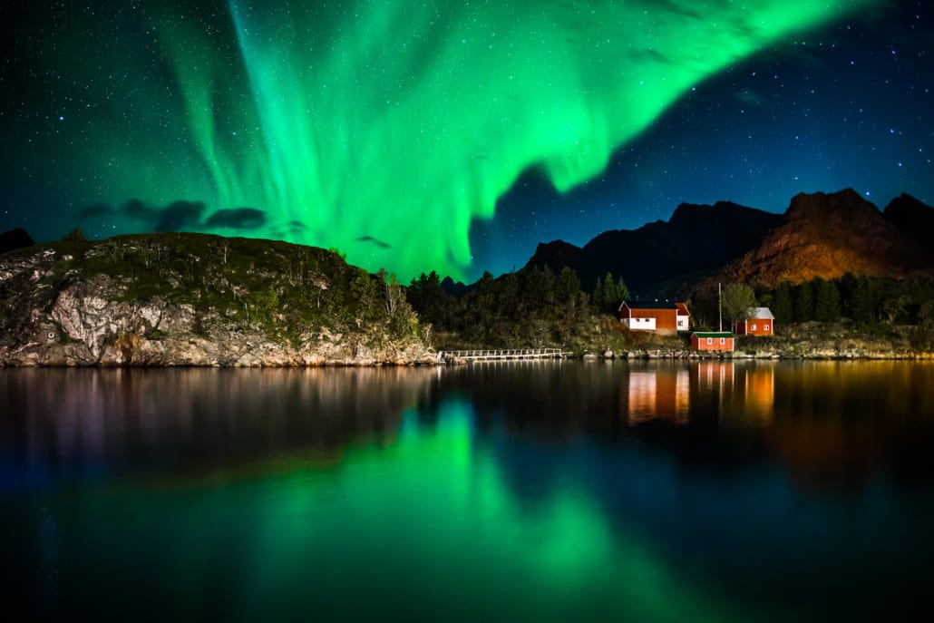 Live stream the Northern Lights over Lofoten Islands in Norway