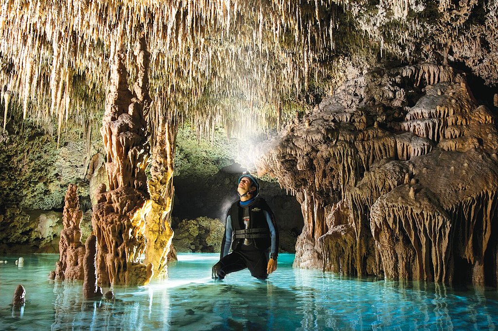 Explore the Rio Secreto Caves and underground lakes