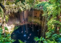 Swim in the stunning Ik Kil Cenote - a day trip from Tulum