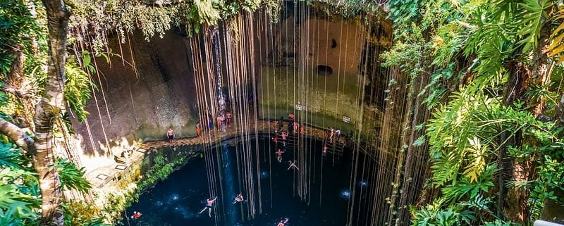 Swim in the stunning Ik Kil Cenote - a day trip from Tulum