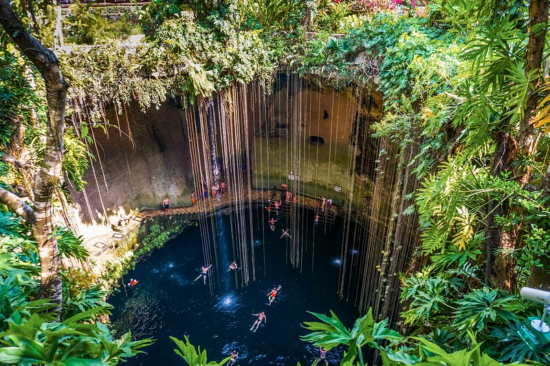 Swim in the stunning Ik Kil Cenote - a day trip from Tulum