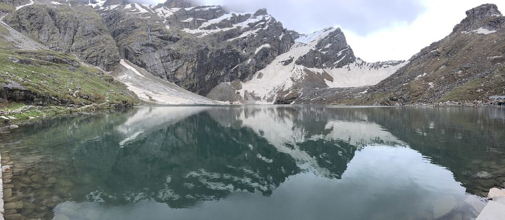 Reflection of Nanda Devi Hills on Hemkund Sahib Lake