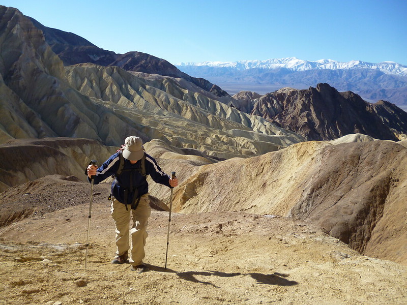 Climbing above Desolation Canyon in Death Valley