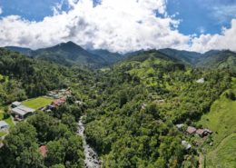 View of San Gerardo de Rivas and Cerro Chirripó National Park in the background