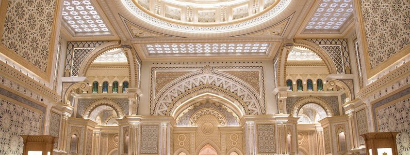 The stunning and extravagant Qasr Al Watan in Abu Dhabi