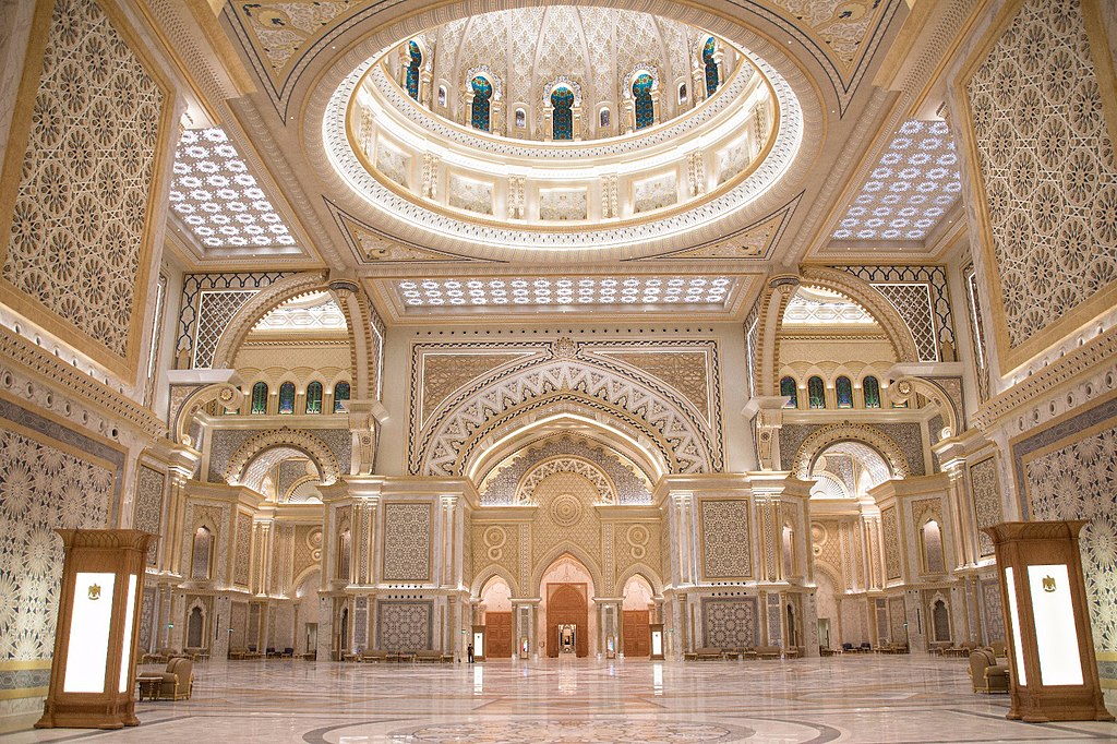 The stunning and extravagant Qasr Al Watan in Abu Dhabi
