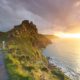 Sunset at the Valley of Rocks viewpoint in Exmoor National Park