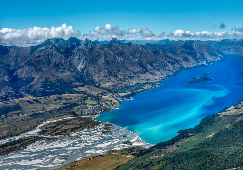 Glenorchy, New Zealand view over Lake Wakatipu