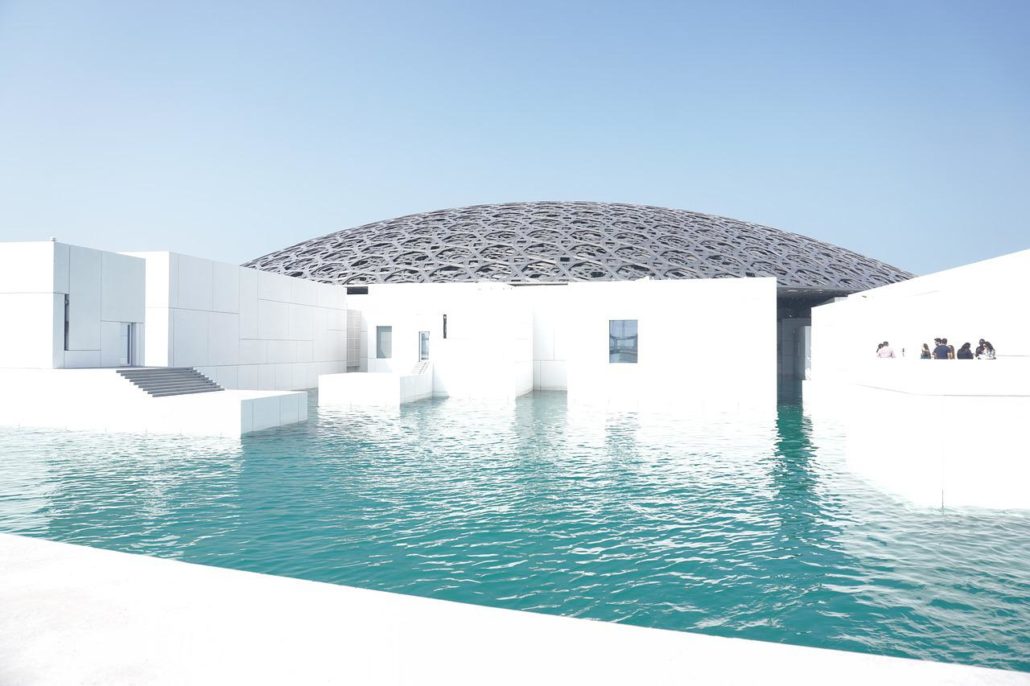 The Louvre Abu Dhabi with it's unique architecture