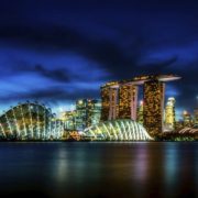 Singapore skyline from Skyline Promenade.