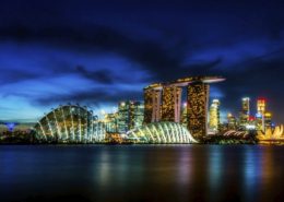 Singapore skyline from Skyline Promenade.