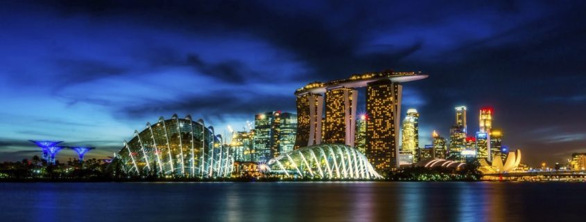 Singapore skyline from Skyline Promenade.