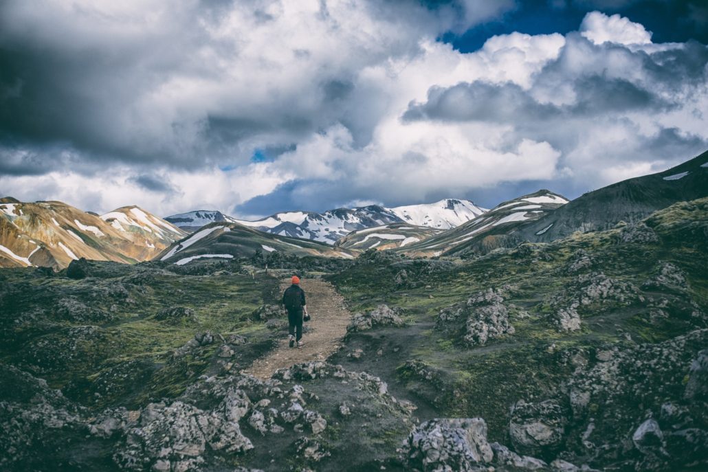 Exploring the Landmannalaugar highlands in Iceland on the Laugavegur Trek