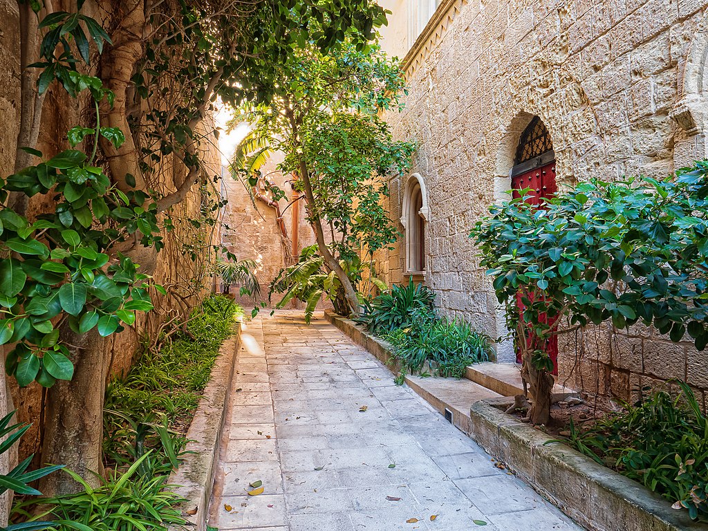 Discover the enchanting courtyards in the city of Mdina