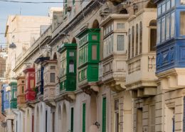 The colorful balconies of Malta