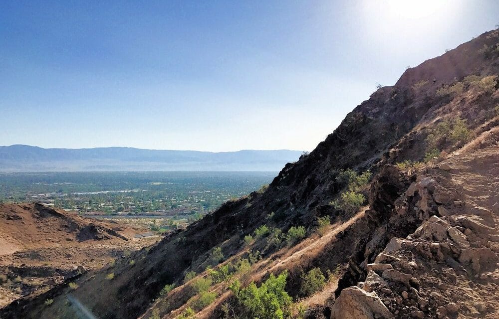 Great views of Palm Desert and the San Bernardino Mountains await on the Homestead Trail, one of the best hikes in Palm Springs