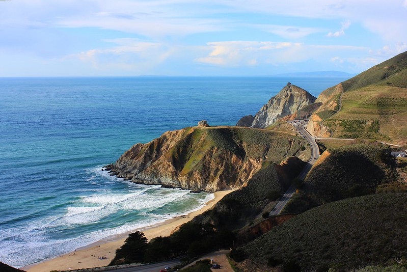 View over the Pacific Ocean from the Coastal Trail