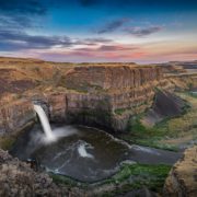 Palouse Falls at sunset, Eastern Washington, Washington State