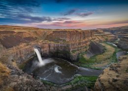 Palouse Falls at sunset, Eastern Washington, Washington State