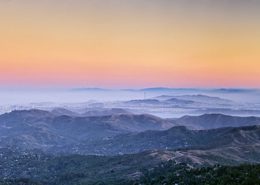 Sunset view from Mount Tamalpais over the San Francisco Bay