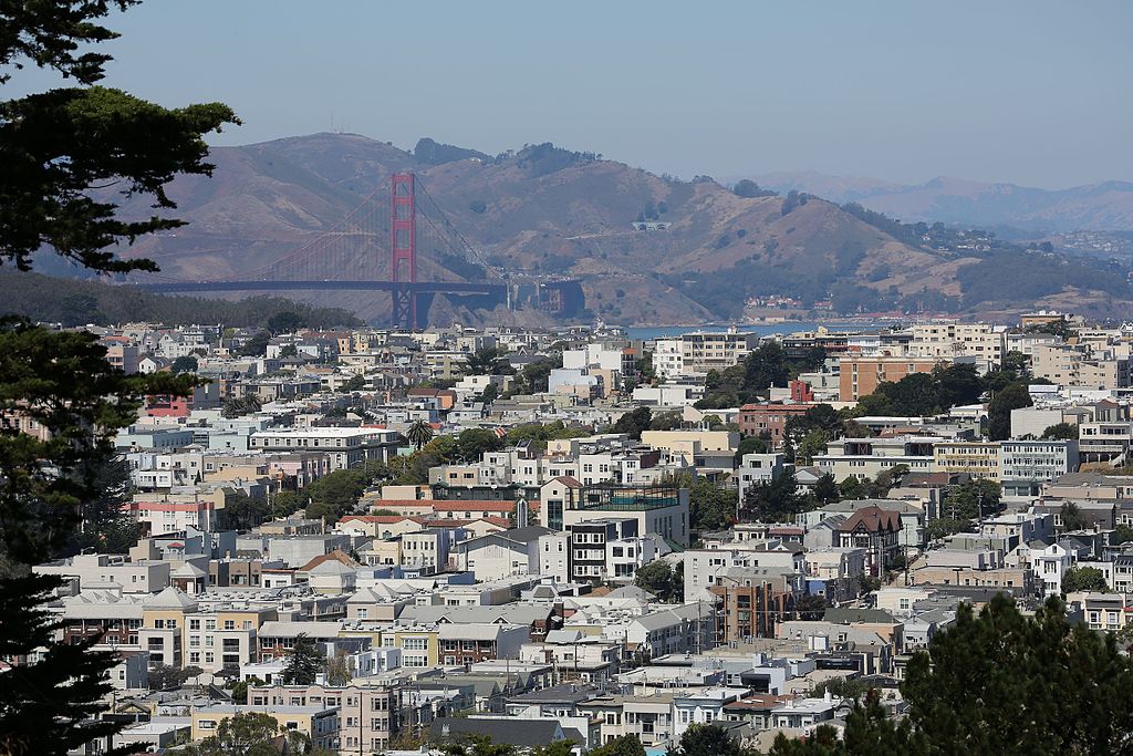 View over San Francisco from Buena Vista Park