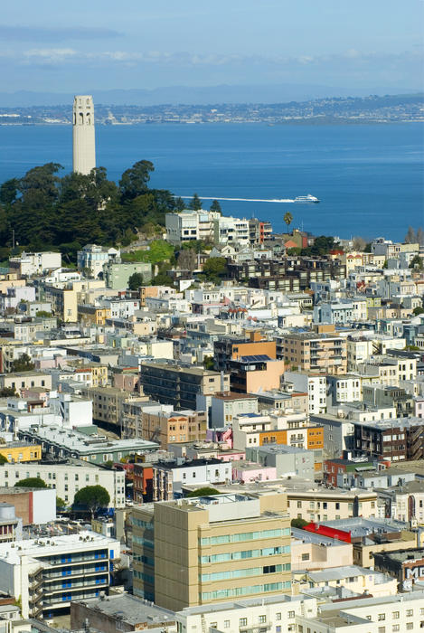 Telegraph Hill and local landmark Coit Tower