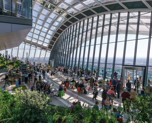 Hang out in the Sky Garden with a view of London below