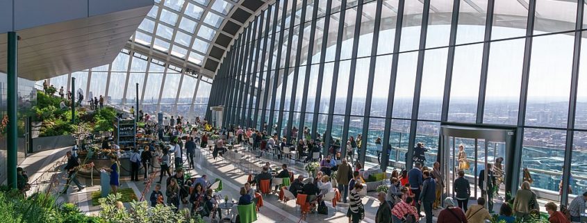 Hang out in the Sky Garden with a view of London below