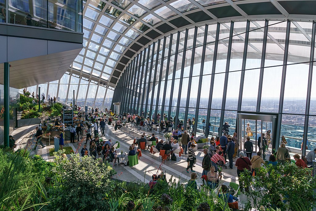 Hang out in the Sky Garden with a view of London below