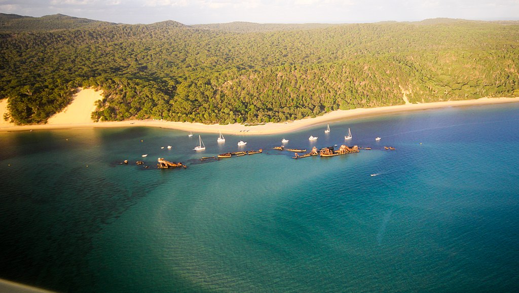 The famous Tangalooma Wrecks, Moreton Island