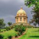 Bahai Temple of Uganda surrounded by rich green vegetation