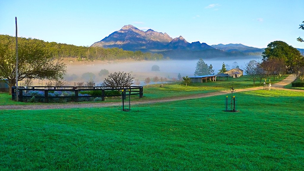 Mt Barney over the fog from Lillydale