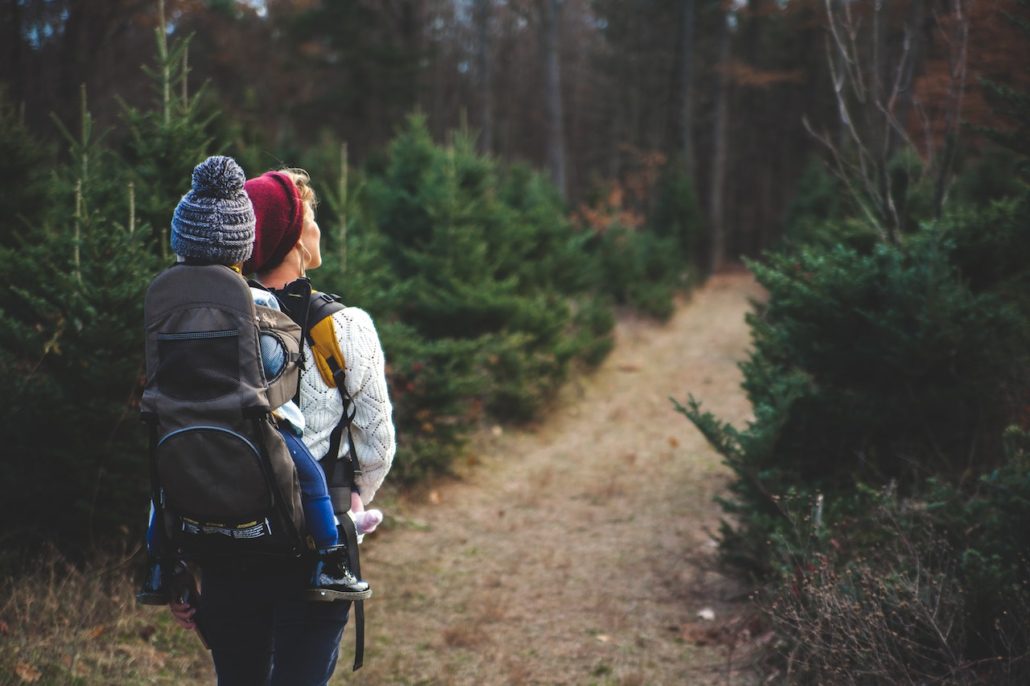 Bring a carrier backpack in case your kids get tired on the hike