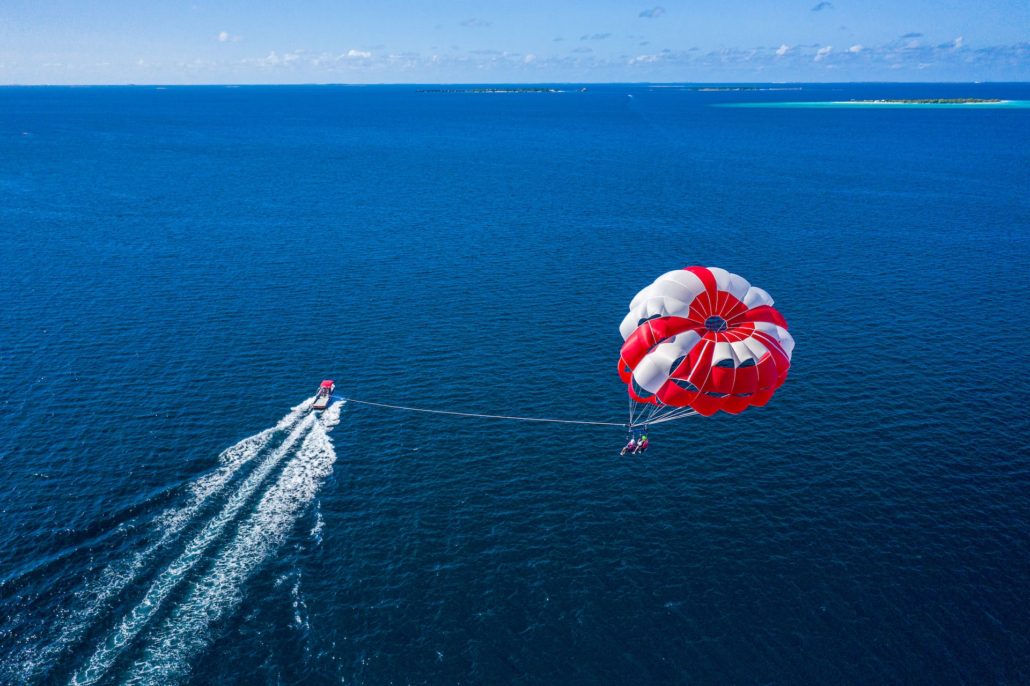 Parasailing in Great Stirrup Cay